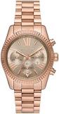 Michael Kors - Women's Lexington Chronograph, Rose Gold-Tone Stainless Steel Watch, MK7217