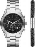 Michael Kors Watch for Men Slim Runway, Chronograph Movement, Stainless Steel Watch with a 44 mm case Size