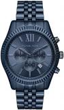 Michael Kors Watch for Men Lexington Chronograph, Stainless Steel watch with a stainless steel strap and 44mm case size