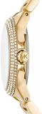 Michael Kors Watch for Women Camille, Multifunction Movement, 33 mm Gold Stainless Steel Case with a Stainless Steel Strap, MK6981