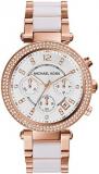 Michael Kors Watch for Women Parker, 39mm case size, Chronograph movement, Stainless Steel strap