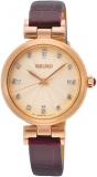 Seiko Women's | Rose Gold Dial | Red Leather Strap SRZ548P1