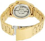 Seiko Men's SNKE56 5 Automatic Gold Dial Gold-Tone Stainless Steel Watch, Champagne/Gold/Skeleton, Self-Winding,Automatic Watch