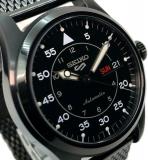 Seiko 5 Sports Flieger Automatic Black Dial Black Milanese Bracelet SRPH25K1