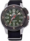 Orient RA-AC0N03E Men's M-Force Delta Nylon SLP-Thru Band Green Dial Automatic Dive Watch