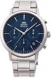 Orient Mens Chronograph Quartz Watch with Stainless Steel Strap RA-KV0301L10B