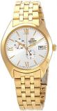 Orient RA-AK0503S Men's Tri Star Altair Gold Tone Stainless Steel Multifunction ...
