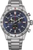 Citizen Men's Chronograph Japanese Quartz Watch with Stainless Steel Strap AT252...