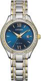 Citizen Womens Analogue Eco-Drive Watch with a Stone Set Bezel and a Stainless S...