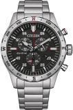 Citizen Men's Chronograph Japanese Quartz Watch with Stainless Steel Strap AT252...