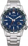 Citizen Men Analogue Eco-Drive Watch with Stainless Steel Strap BM7550-87L