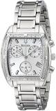 Bulova Women's Diamond 96R163 Silver Stainless-Steel Quartz Watch with Silver Dial