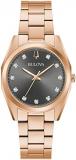 Bulova Women's Gray Dial Gold Band Metal Automatic or self-Winding Watch - 97P156