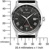 Bulova Men Analog Automatic Watch with Leather Strap 96B387