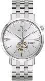 Bulova Men Analogue Automatic Watch with Stainless Steel Strap 96A276