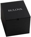 Bulova 98A258 Black Dial Black Silicone Strap Chronograph 42mm Men's Watch, Black
