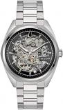 Bulova Men's automatic stainless steel watch with stainless steel strap - 96A293