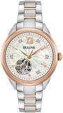 Bulova Women Analogue Automatically Watch with Stainless Steel Strap 98P170