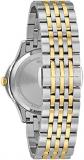 Bulova Women's Diamond Quartz Watch with White Dial Analogue Display and Silver Stainless Steel Bracelet 98S161