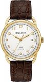 Bulova Commodore Automatic Watch Brown/Gold Limited Edition 97B189, Strap.