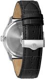 Bulova Wilton 96B388 Men's Quartz Watch Stainless Steel with Genuine Leather Strap