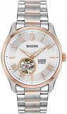 Bulova Mens Digital Automatic Watch with Stainless Steel Strap 98A213