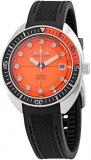 Bulova Men's Devil Diver Oceanographer Black Rubber Strap Watch 96B350, Orange, Diver