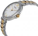 Bulova Classic Dress Women's Quartz Watch with Silver Dial Analogue Display and Gold/Silver Ion-Plated Bracelet 98L194