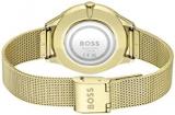 BOSS Analogue Quartz Watch for Women with Gold Coloured Stainless Steel Mesh Bracelet - 1502635