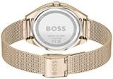 BOSS Analogue Multifunction Quartz Watch for Women with Carnation Gold Coloured Stainless Steel Mesh Bracelet - 1502639