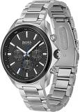 BOSS Chronograph Quartz Watch for Men with Silver Stainless Steel Bracelet - 1513857