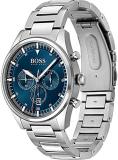 BOSS Chronograph Quartz Watch for Men with Silver Stainless Steel Bracelet - 1513867