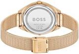 BOSS Analogue Quartz Watch for Women with Carnation Gold Coloured Stainless Steel Mesh Bracelet - 1502668