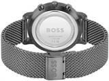 BOSS Chronograph Quartz Watch for Men with Grey Stainless Steel Mesh Bracelet - 1513934