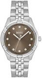 BOSS Analogue Quartz Watch Rhea Family for Women with Leather Strap and Stainless Steel Bracelets