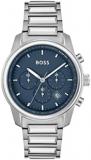 BOSS Chronograph Quartz Watch for Men with Silver Stainless Steel Bracelet - 1514007