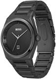 BOSS Analogue Quartz Watch for Men with Black Stainless Steel Bracelet - 1513994