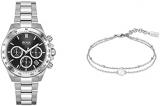 BOSS Watches and Jewelry Analog Quartz Watch and Stainless Steel Bracelet for Women