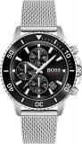 BOSS Men's Chronograph Quartz Watch Admiral with Stainless Steel Mesh Band