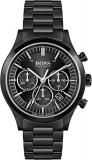BOSS Chronograph Quartz Watch for Men with Black Stainless Steel Bracelet - 1513802