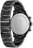 BOSS Chronograph Quartz Watch for Men with Black Stainless Steel Bracelet - 1513802