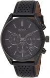 BOSS Chronograph Quartz Watch for Men with Black Leather Strap - 1513880