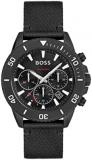 BOSS Chronograph Quartz Watch for Men with Black Ocean Plastic Textile Strap - 1...
