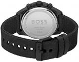 BOSS Chronograph Quartz Watch for Men with Black Ocean Plastic Textile Strap - 1513918