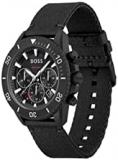 BOSS Chronograph Quartz Watch for Men with Black Ocean Plastic Textile Strap - 1513918