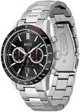 BOSS Chronograph Quartz Watch for Men with Silver Stainless Steel Bracelet - 1513922