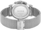 BOSS Chronograph Quartz Watch for Men with Silver Stainless Steel Mesh Bracelet - 1513933