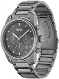 BOSS Chronograph Quartz Watch for Men with Grey Stainless Steel Bracelet - 1514005