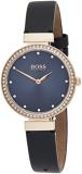 BOSS Analogue Quartz Watch for Women with Blue Leather Strap - 1502477