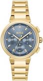 BOSS Analogue Multifunction Quartz Watch for Women with Gold Coloured Stainless ...